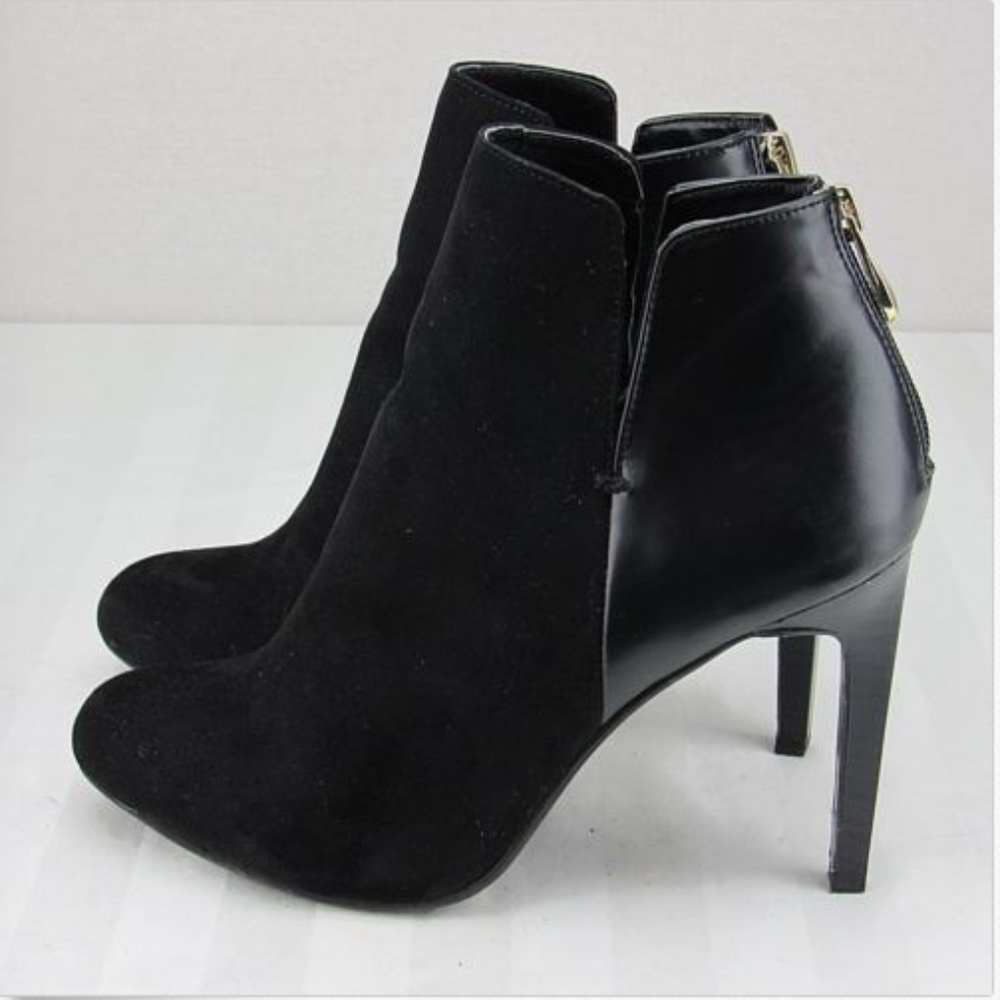 Zara Trafaluc Suede Back Zip High Heel Ankle Boot - Picture 2 of 8